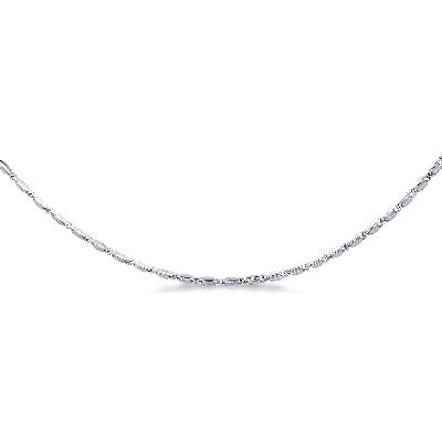 Thin Necklace 18k White Gold, cm 45
