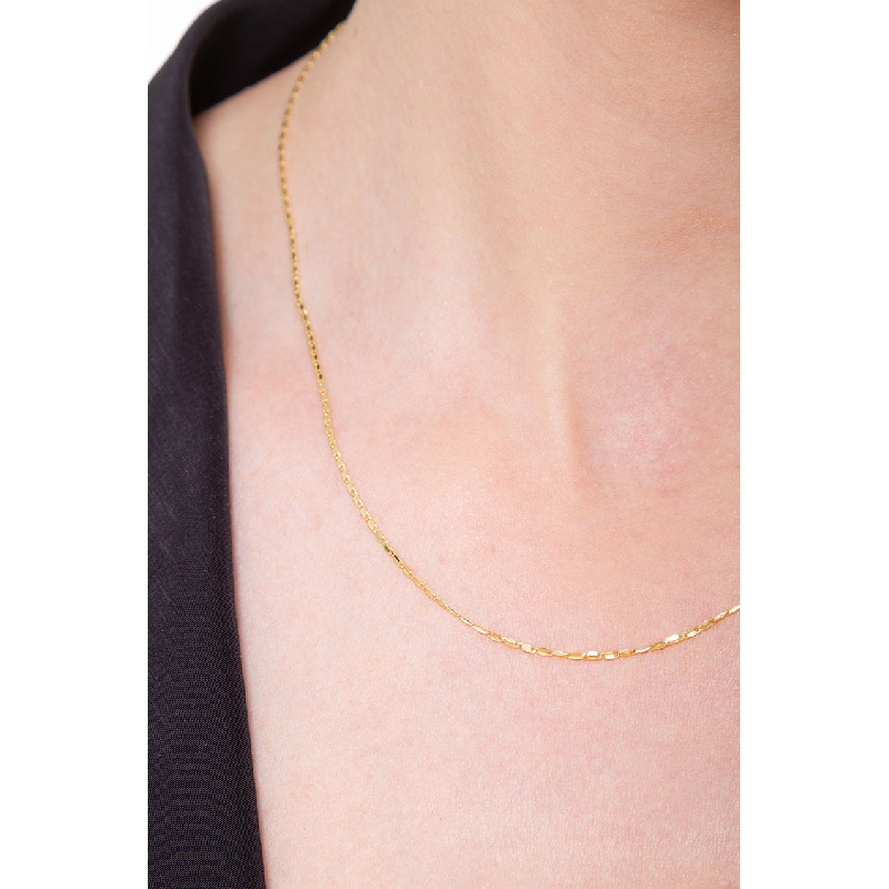 Yellow gold 18 rolò chain, 45 cm 