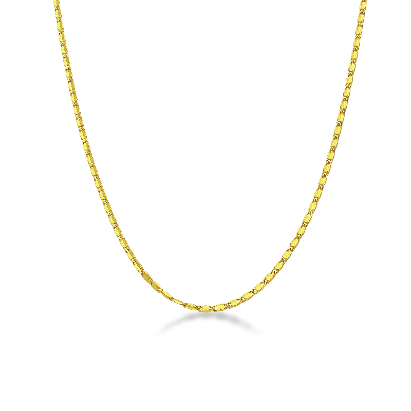 Yellow gold 18 rolò chain, 45 cm 