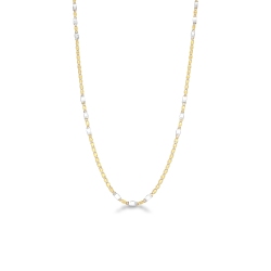 Necklace 18k White Gold, Gold with Chain