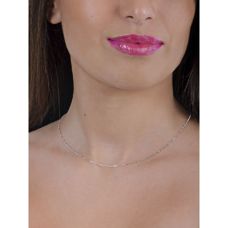 Necklace 18k White Gold with spheres