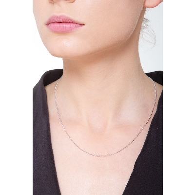 White gold 18k  spheres necklace 