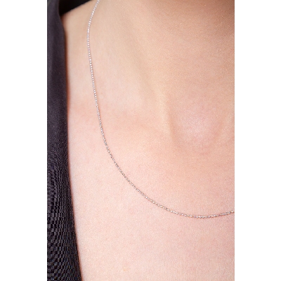 White gold 18k  spheres necklace 