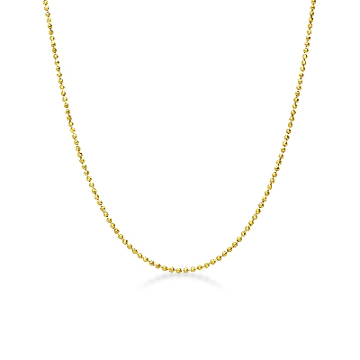 Collana con piccole palline in oro giallo 18k.