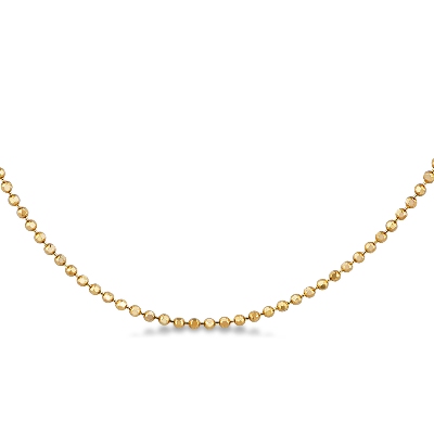 Spheres necklace in 18k yellow gold, 45 cm