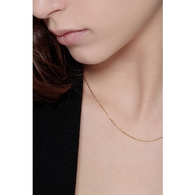 Spheres necklace in 18k yellow gold, 45 cm