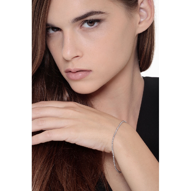 Bracciale Fantasia in Oro Bianco Diamantato 18k.