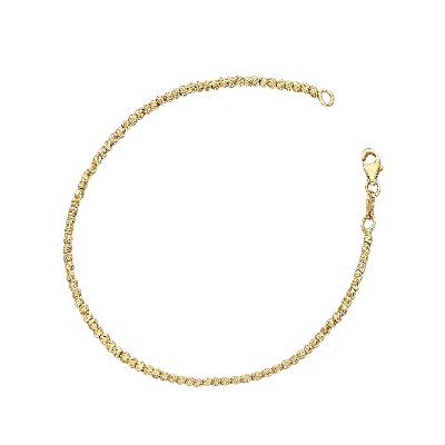 Bracciale Fantasia in Oro Giallo Diamantato 18k, cm 18.