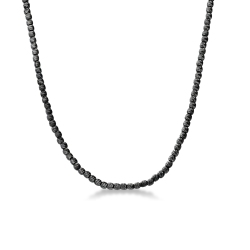 Burnished black gold 18k necklace diamond cut 