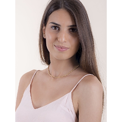 18k yellow gold chain with textured spheres