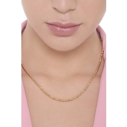 Diamond cut spheres necklace in 18k yellow gold, 45 cm  2