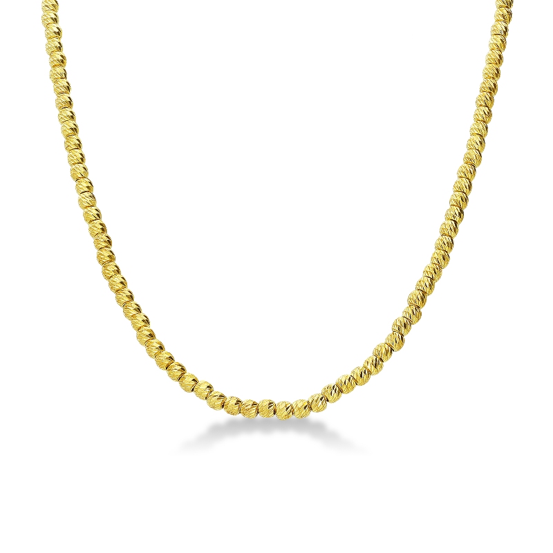 Collana Girocollo In Oro Giallo 14k Bicolore - Lunghezza Regolabile Fino A 40,6 Cm, Chiusura A Moschettone, Peso 2,35g - In Confezione Regalo