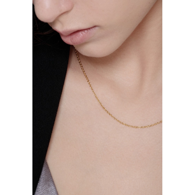 Rolo chain yellow gold 18k, 45 cm 