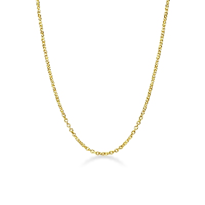 Rolo chain yellow gold 18k, 45 cm 