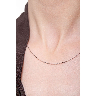 Small Necklace 18k White Gold cm 45