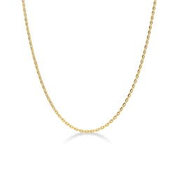 Yellow gold 18k rolò chain, 40 cm