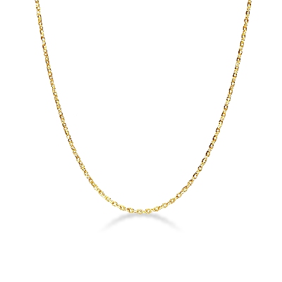 Yellow gold 18k rolò chain, 40 cm