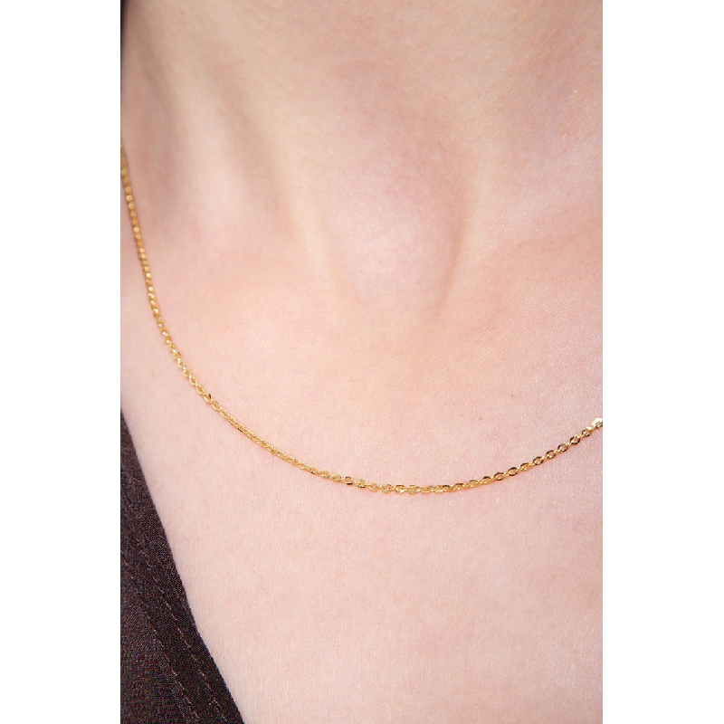 18k yellow gold rolò links chain, 45 cm