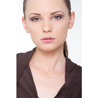 Catena spiga in oro giallo 18k, 45 cm