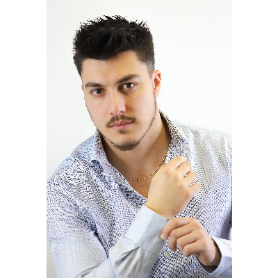 Catena maglia spiga in oro giallo 18k, cm 50