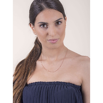 18k rose gold franco chain