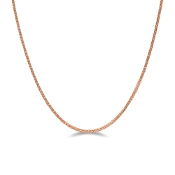 18k rose gold wheat chain link