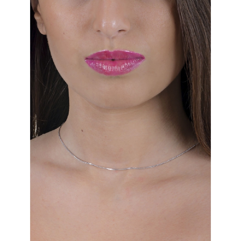 18k white gold franco chain, 40 cm long 