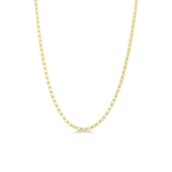18k yellow gold knurled chain, 40 cm