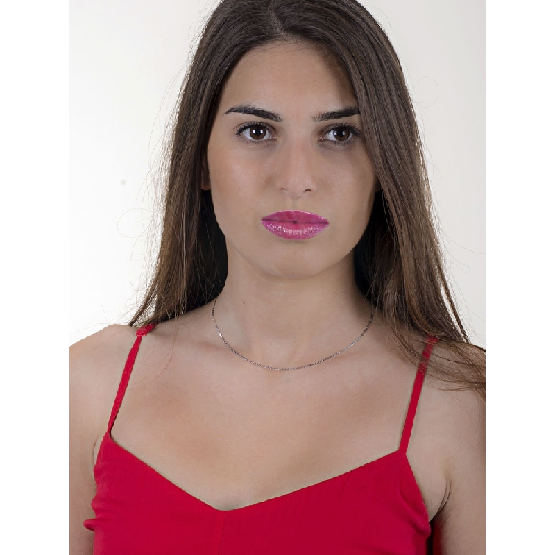 Anchor link chain in 18k white gold, 40 cm long