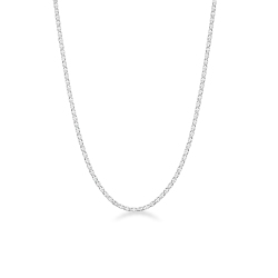 Anchor link chain in 18k white gold, 40 cm long