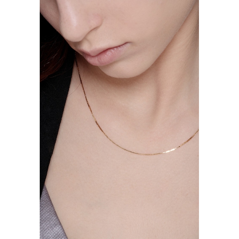 18k yellow gold venetian necklace , 45 cm