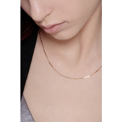 18k yellow gold venetian necklace , 45 cm