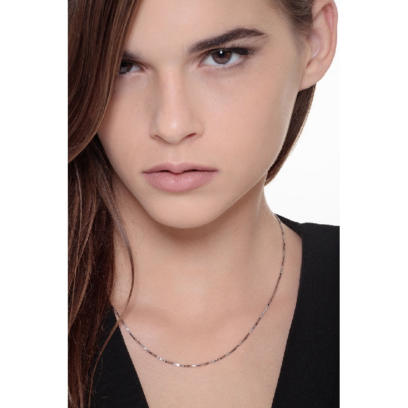 Box chain in 18k white gold 