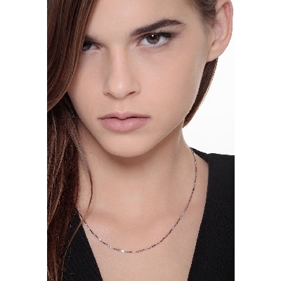 Box chain in 18k white gold 