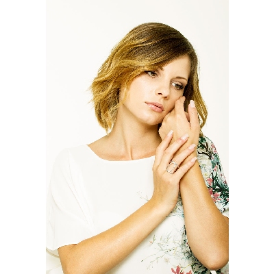 White gold 18k diamonds criss cross ring 