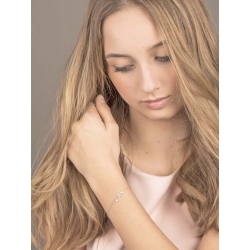 Bracciale con chiave in oro bianco 18k con diamanti 2