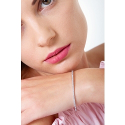 18k white gold thin rigid bracelet with diamonds 2