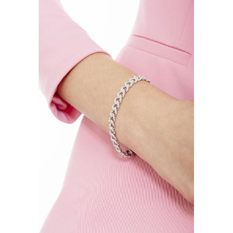 BRACCIALE CON BRILLANTI Classic Groumette MIS STANDARD 17,5CM. VEDI MISURE