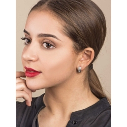 White gold 18k hoop earrings with diamonds  2