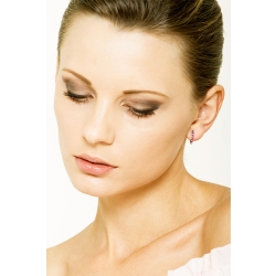 18k white gold oval earrings with rubies 2