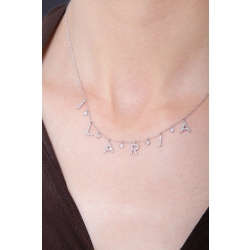 Necklace with ILARIA charms with round cut diamonds 2