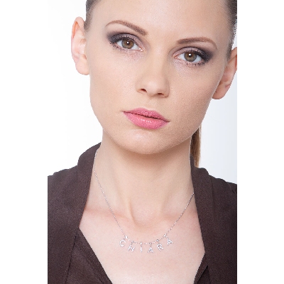 Necklace with CHIARA charms with diamonds