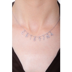 Necklace with CRISTINA charms with diamonds 2