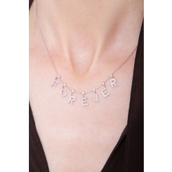 Necklace with FOREVER charms with diamonds 2