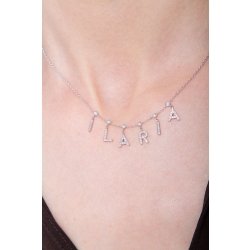 Necklace with ILARIA charms with diamonds 2