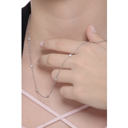 Necklace in 18 white gold with diamonds 2