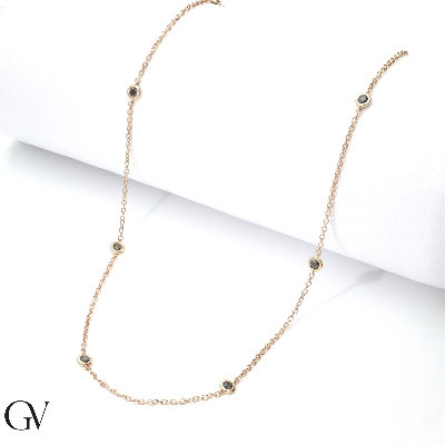 Fancy black diamond necklace