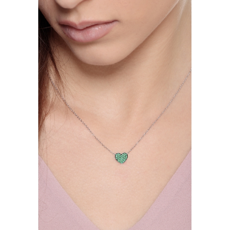 Set Gioielli Tradizionali Verdi Per Donna – Collana Cuore Con Edelweiss E Orecchini, Per Dirndl E Oktoberfest