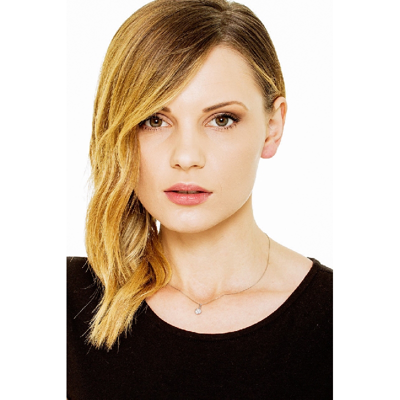 White gold 18k necklace with diamonds 