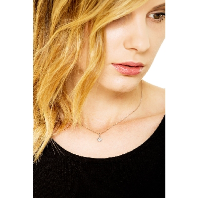 White gold 18k necklace with diamonds 